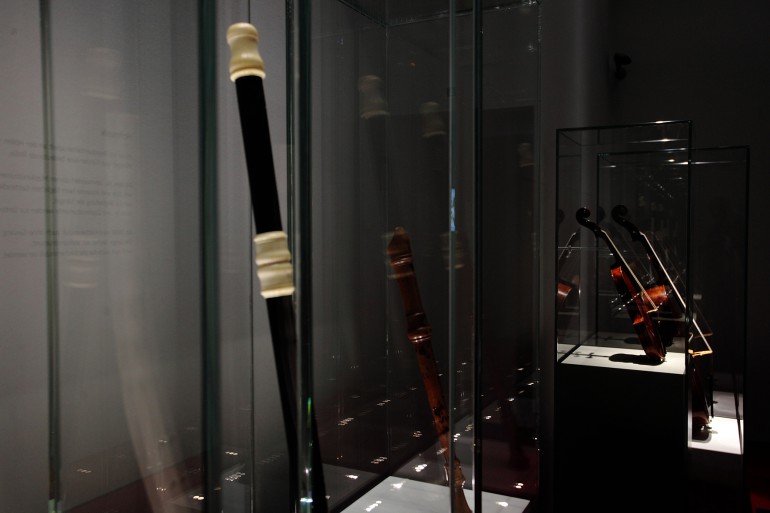 Jean Hotteterres Traversflöte ist im Museum im Palais zu sehen - und zu hören; Foto: UMJ / N. Lackner
