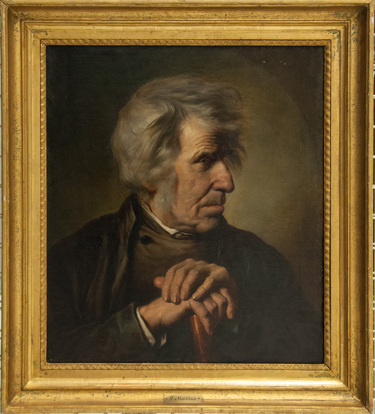 DU, Mallitsch Ferdinand, Brustbild eines alten Mannes, 1855, Öl/Leinwand, Depot der Neuen Galerie, Foto: UMJ