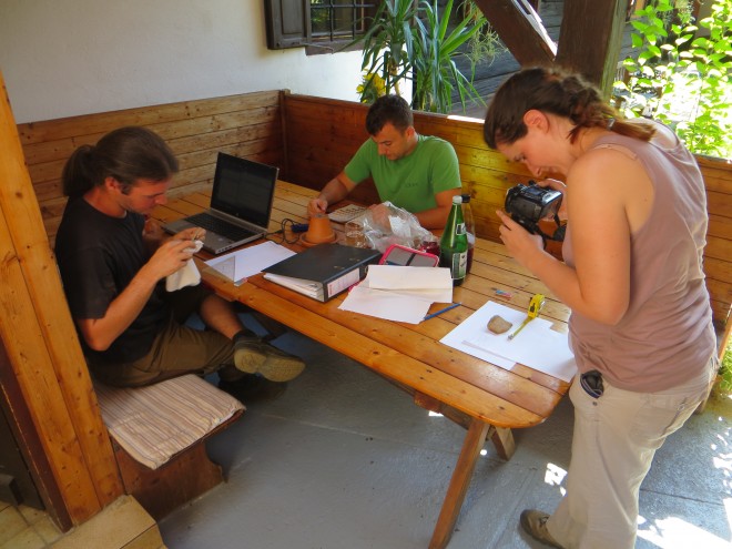 Day 4 (13.08.2015): documenting the finds of Burgstallkogel in Großklein. Photo: UMJ/Mele