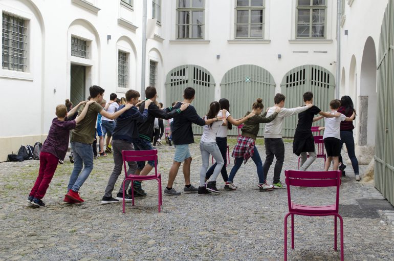 Bewegungsspiel zur Renaturierung, Foto: Universalmuseum Joanneum