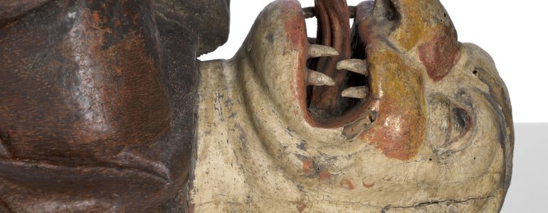 Hl. Michael mit Drachen (Detail), Steiermark, um 1430-40, Foto: Universalmuseum Joanneum