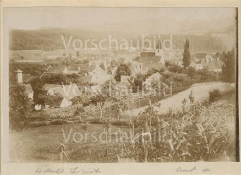 Konrad Kaitna (Kajtna), Blick auf Ligist mit Pfarrkirche, vor 1900, Multimediale Sammlungen/Universalmuseum Joanneum