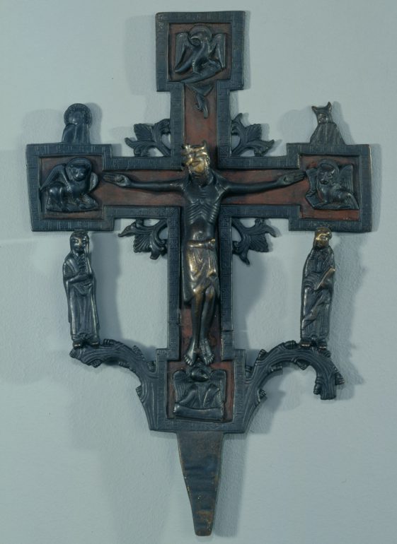 Vortragekreuz aus Pöls mit Evangelistensymbolen, Süddeutsch (?), um 1180, Foto: Universalmuseum Joanneum