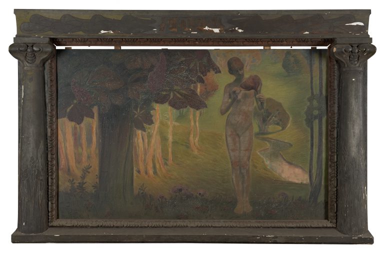 Paul Schad-Rossa, Eden, um 1899, Neue Galerie Graz, UMJ, Zustand vor der Restaurierung, Foto: UMJ.