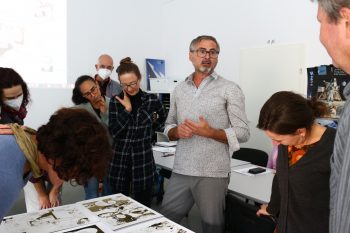 Horst Stein bei der Präsentation seiner Comics