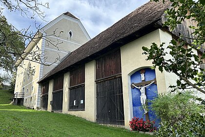 Blick auf das Schenkkellerdepot in Schloss Stainz.