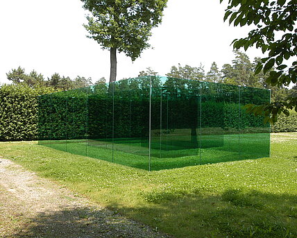 A glass labyrinth by Matta Wagnest stands in the Pheasant Garden and provides interesting perspectives from inside and outside. 