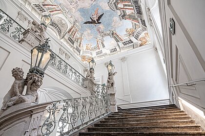 Ansicht der Prunktstiege im Museum für Geschichte.