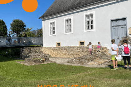 Dreharbeiten für "Wer bist du: Steiermark?" im Tempelmuseum Frauenberg, Leibnitz