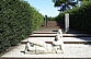 The stone sculpture "Large dormant" at the foot of the stairway to heaven in the Pheasant Garden. 