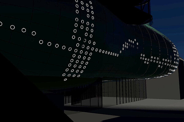 Simulation der BIX-Medienfassade
