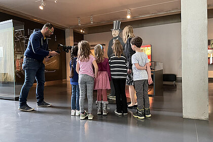 Dreharbeiten für "Wer bist du: Steiermark?" Kunsthalle Leoben