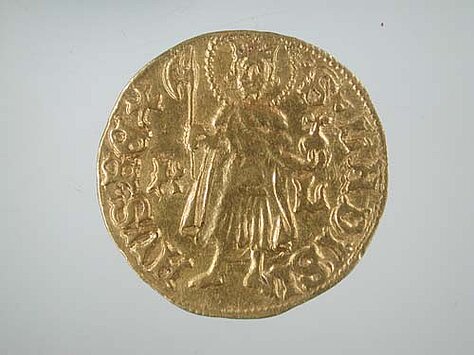 Goldgulden mit Abbild des Sigismud von Ungarn (1387-1437)