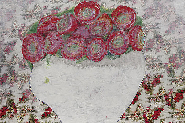 Mischtechnik auf Geschenkpapier, 199 × 150 cm, Neue Galerie Graz, UMJ,