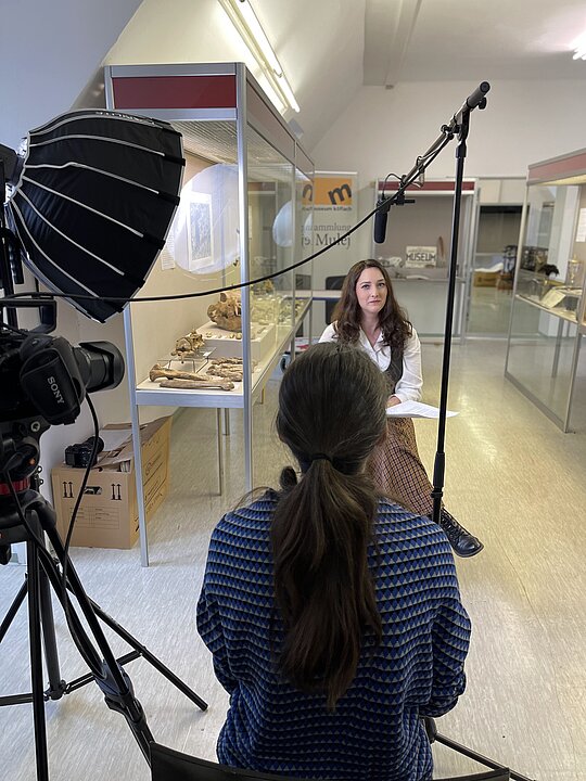 Dreharbeiten für "Wer bist du: Steiermark?" im Museum Köflach