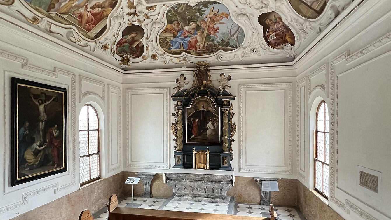 View of the palace chapel at Schloss Trautenfels.
