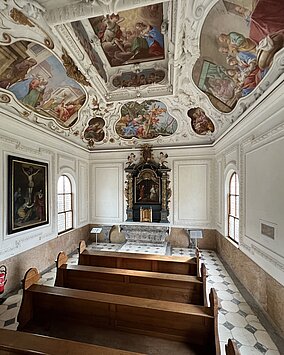 View of the palace chapel at Schloss Trautenfels.