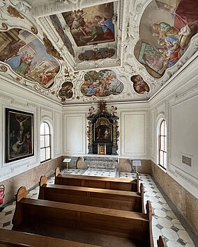 Ansicht der Schlosskapelle im Schloss Trautenfels.