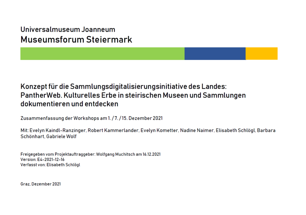Screenshots vom Konzeptpapier für die Sammlungsdigitalisierungsinitiative des Landes