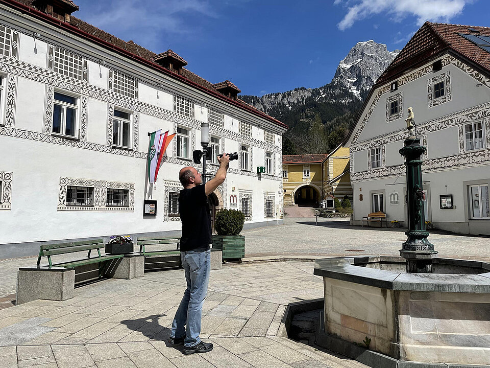Dreharbeiten für "Wer bist du: Steiermark?" in Eisenerz 