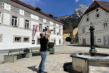 Dreharbeiten für "Wer bist du: Steiermark?" in Eisenerz 