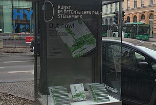 Display case in public space