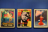 Filmposter: "L'Etrange Créature du lac noir", 1954 © Bildrecht, Wien 2023, "Ed Wood - les films!", "Pink Flamingo", 1972, Ausstellungsansicht „Ernsthaft?!“, Neue Galerie Graz